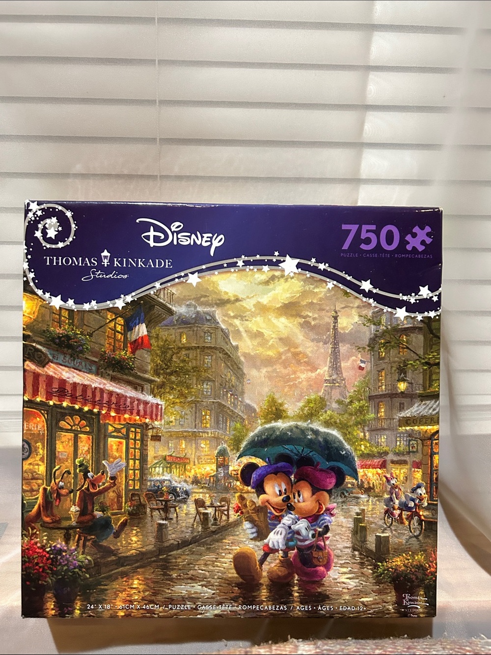 Thomas Kinkade Disney Paris Rainy Evening 750 pc Puzzle